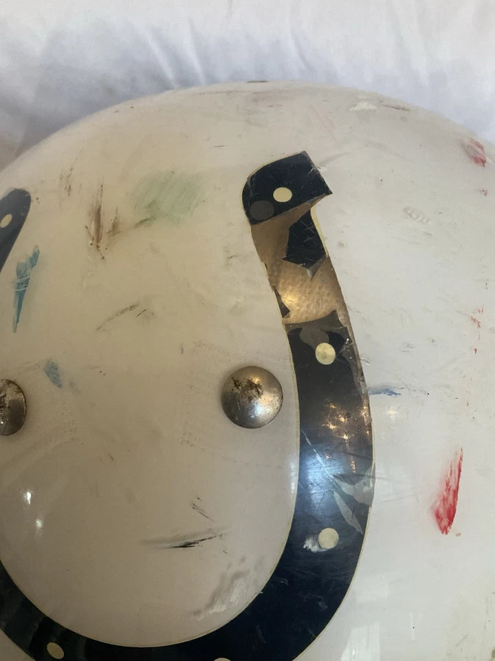 Baltimore Colts MacGregor 1960s Game Used Clear Shell Football Helmet WESTBROOKSPORTSCARDS