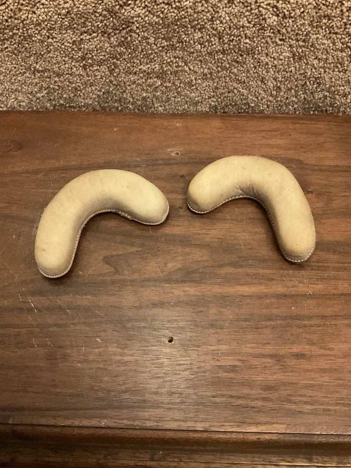 Original Vintage RIDDell XL Leather Jaw Pads For TK RK Suspension Football Helmet WESTBROOKSPORTSCARDS