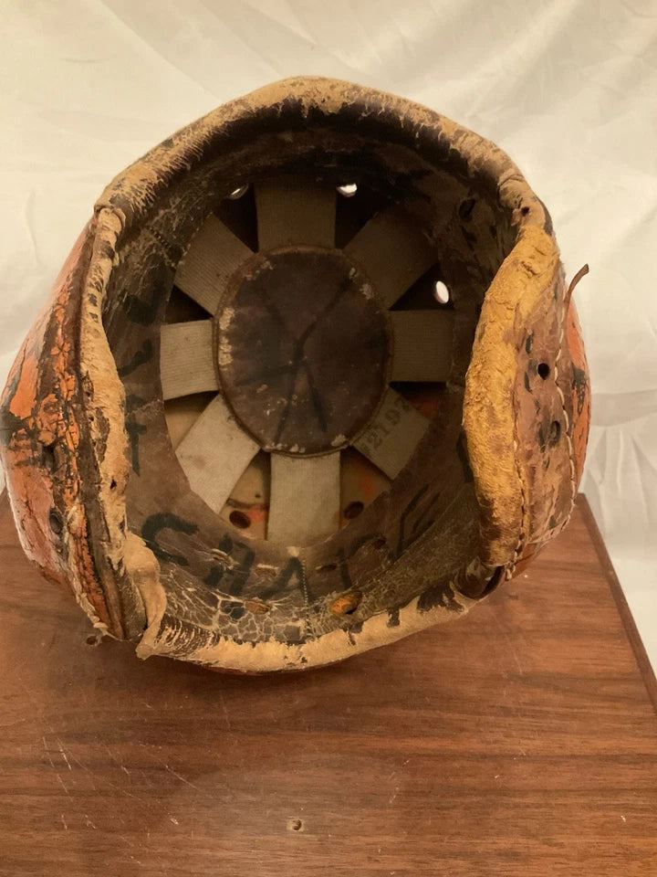 Original Wilson Or Rawlings Authentic Leather Suspension Adult Football Helmet WESTBROOKSPORTSCARDS
