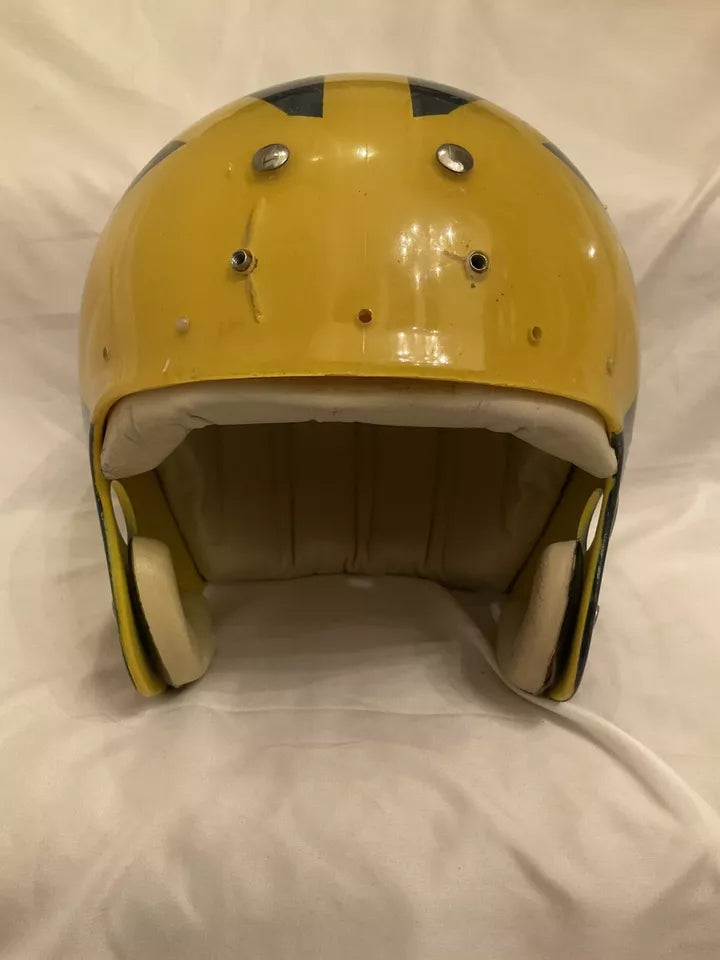 Vintage MacGregor Game Used Clear Shell Football Helmet Michigan Wolverines ?  WESTBROOKSPORTSCARDS