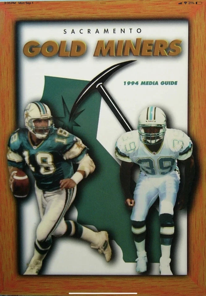 RIddell VSR4 Sacramento Gold Miners Game Used Football Helmet CFL WESTBROOKSPORTSCARDS