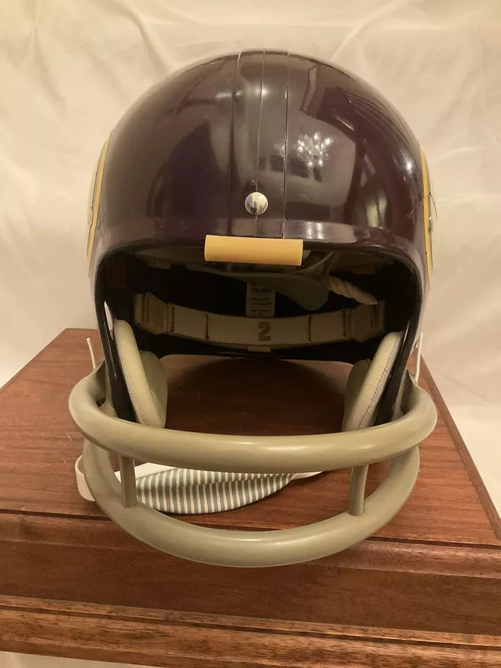 Vintage Riddell Kra-Lite TK2 Football Helmet Rare 1972 Minnesota Vikings Cracks WESTBROOKSPORTSCARDS