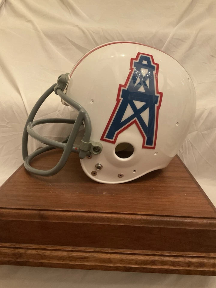Vintage Riddell PAC Football Helmet Custom 1970s Houston Oilers Earl Campbell WESTBROOKSPORTSCARDS