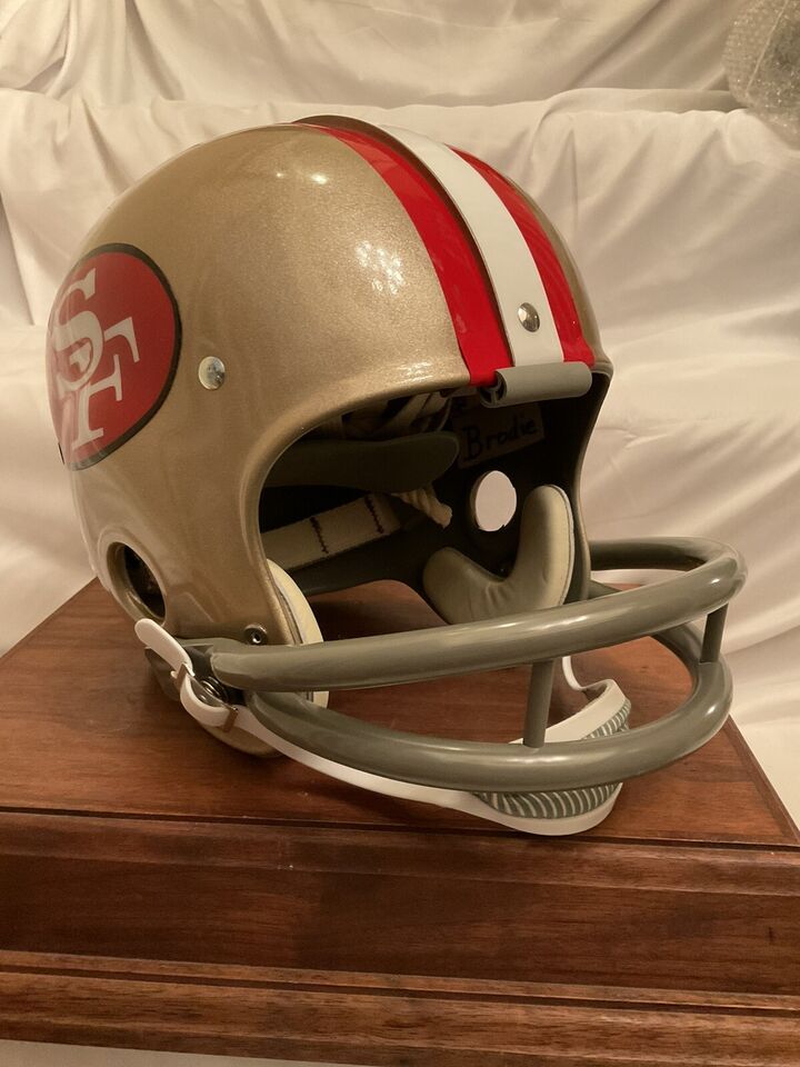 RK Vintage Style San Fransisco 49ers Custom Football Helmet John Brodi – WESTBROOKSPORTSCARDS RK Vintage Style San Fransisco 49ers Custom Football Helmet John Brodi – WESTBROOKSPORTSCARDS
