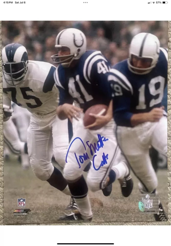 Vintage 1960s MacGregor Football Helmet Custom Baltimore Colts Tom Matte  WESTBROOKSPORTSCARDS
