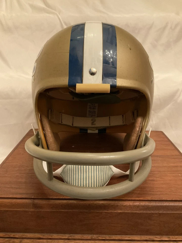Original Riddell 1971 Detroit Lions Kra-Lite TK2 Game Football Helmet Rare WESTBROOKSPORTSCARDS