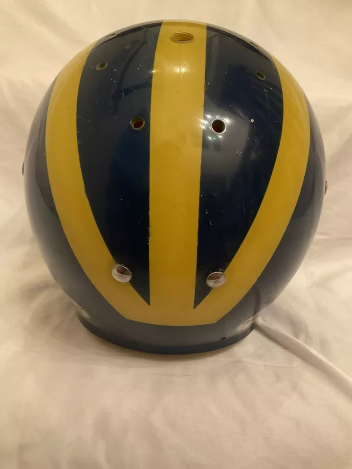 Vintage MacGregor Game Used Clear Shell Football Helmet Michigan Wolverines ? WESTBROOKSPORTSCARDS
