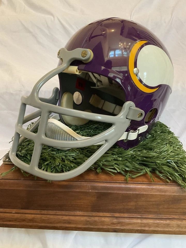 Minnesota Vikings Purple People Eaters Autographed Football Helmet With Turf WESTBROOKSPORTSCARDS