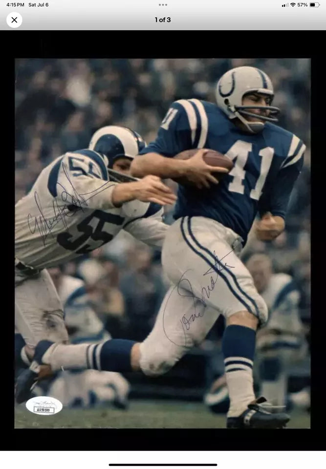 Vintage 1960s MacGregor Football Helmet Custom Baltimore Colts Tom Matte WESTBROOKSPORTSCARDS