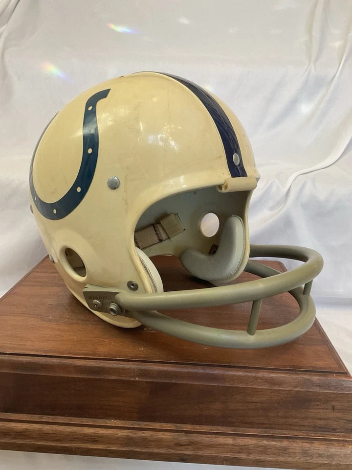 Vintage Riddell Kra-Lite Old Football TK Game Helmet 1971 Baltimore Colts Unitas WESTBROOKSPORTSCARDS