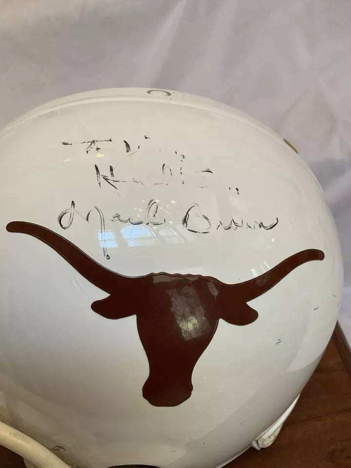 RIddell VSR-4 Football Helmet Vintage Game Used Texas Longhorns Trophy Helmet  WESTBROOKSPORTSCARDS
