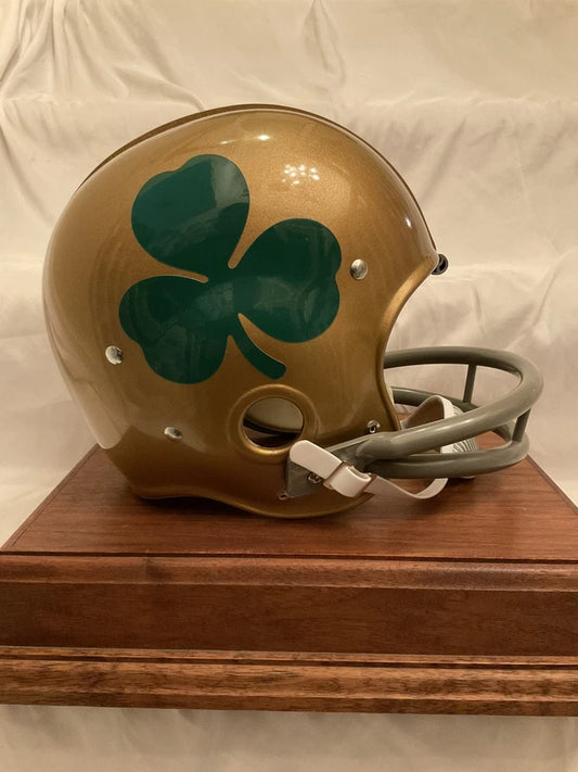 RK2 Style Football Helmet 1962 Notre Dame Fighting Irish Shamrock Decal WESTBROOKSPORTSCARDS