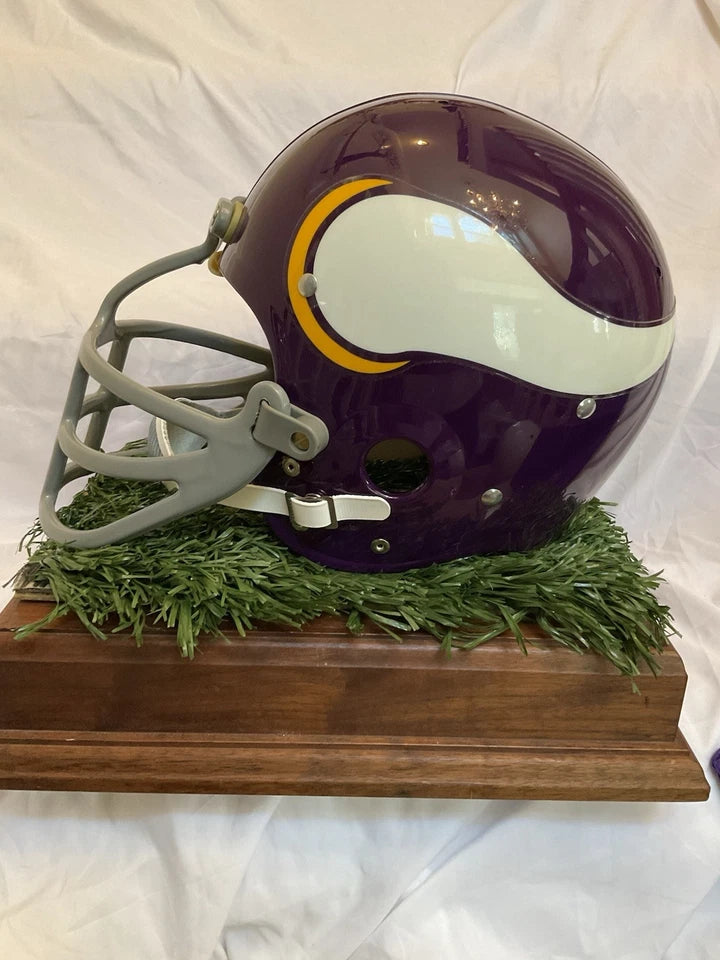 Minnesota Vikings Purple People Eaters Autographed Football Helmet With Turf WESTBROOKSPORTSCARDS