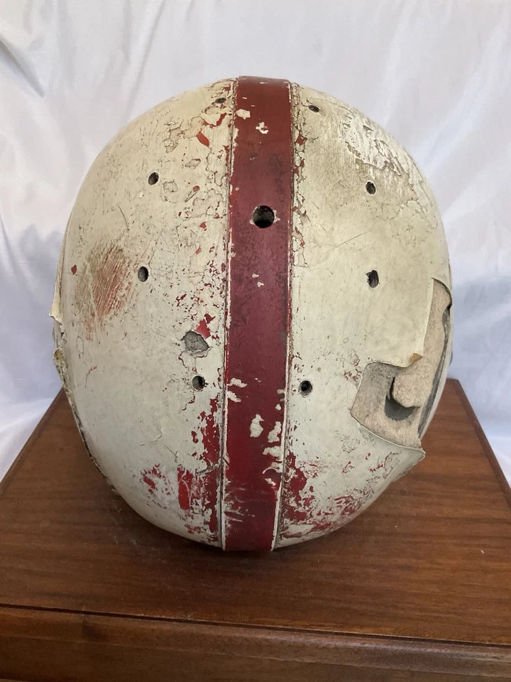 MacGregor 1960s Game Used Clear Shell With Padded Top Football Helmet Oklahoma?