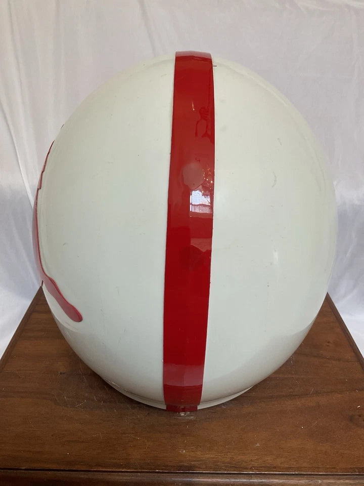 MaxPro Size 7 3/8 Game Used White Shell Football Helmet WESTBROOKSPORTSCARDS