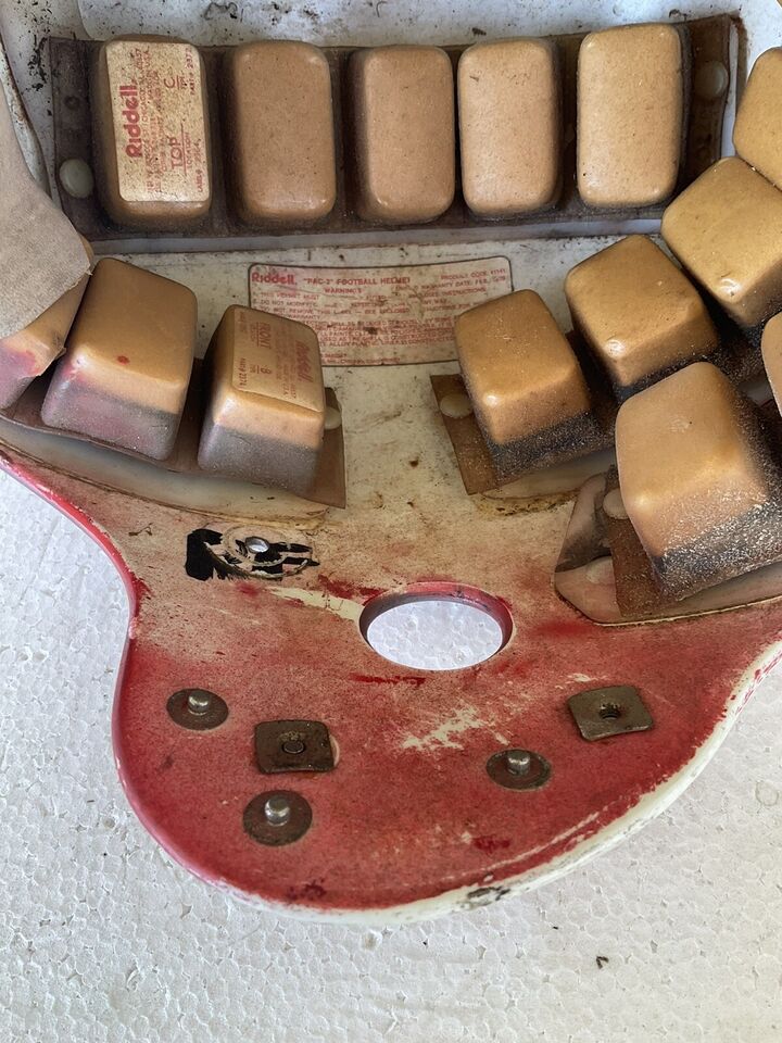 Vintage Original Riddell PAC3 Football Helmet Date Stamp 1977 WESTBROOKSPORTSCARDS