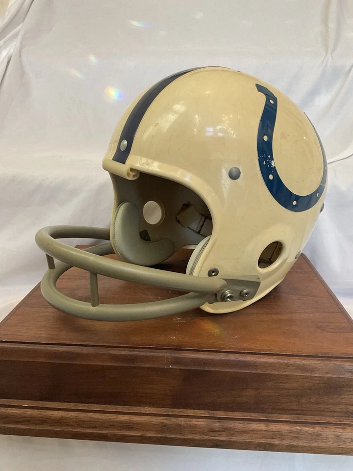 Vintage Riddell Kra-Lite Old Football TK Game Helmet 1971 Baltimore Colts Unitas WESTBROOKSPORTSCARDS