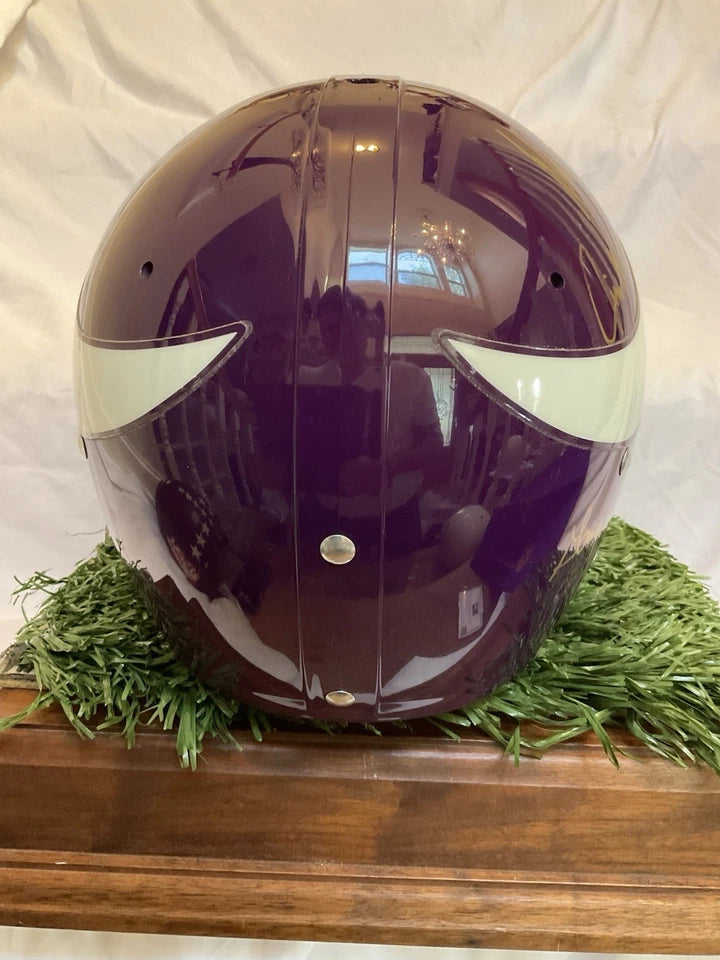 Minnesota Vikings Purple People Eaters Autographed Football Helmet With Turf WESTBROOKSPORTSCARDS