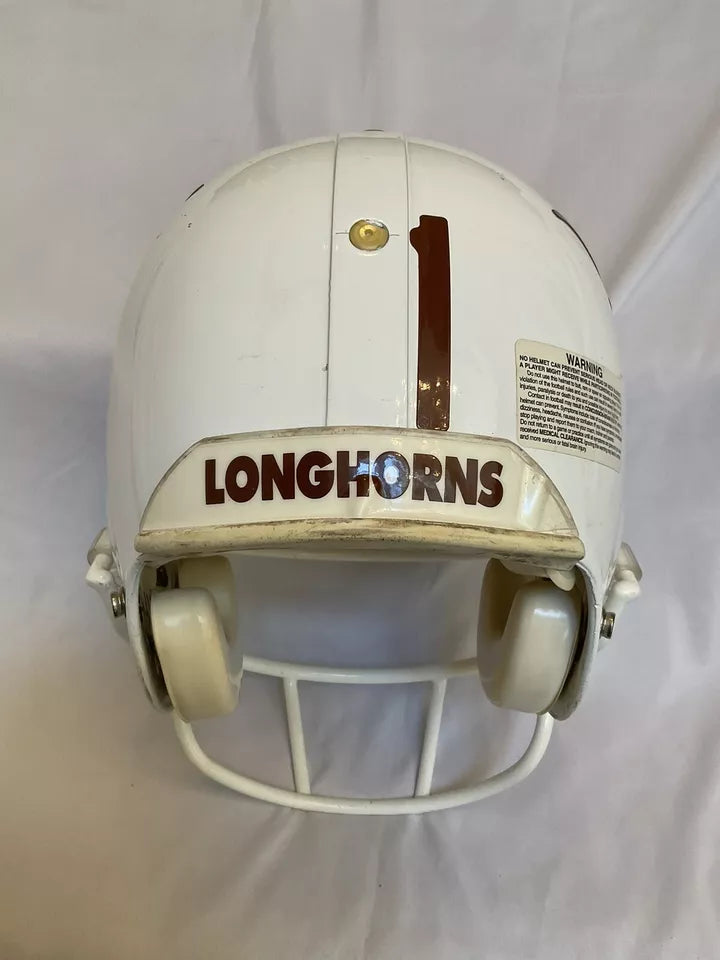 RIddell VSR-4 Football Helmet Vintage Game Used Texas Longhorns Trophy Helmet WESTBROOKSPORTSCARDS