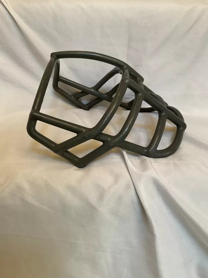 Vintage Riddell 1980s NJOP Football Helmet Lineman Gray 2-Dot Facemask USFL  WESTBROOKSPORTSCARDS