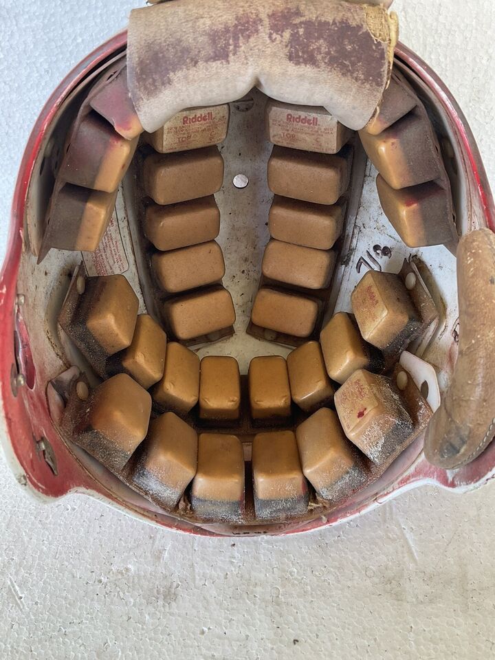 Vintage Original Riddell PAC3 Football Helmet Date Stamp 1977 WESTBROOKSPORTSCARDS