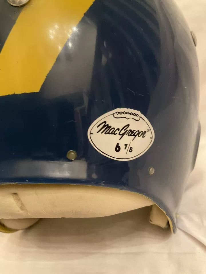 Vintage MacGregor Game Used Clear Shell Football Helmet Michigan Wolverines ?  WESTBROOKSPORTSCARDS