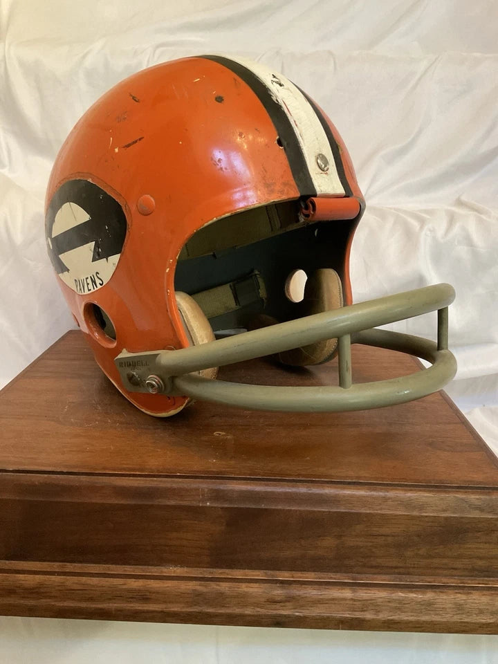 1969 Anderson University Ravens Indiana Game Used Suspension Football Helmet WESTBROOKSPORTSCARDS