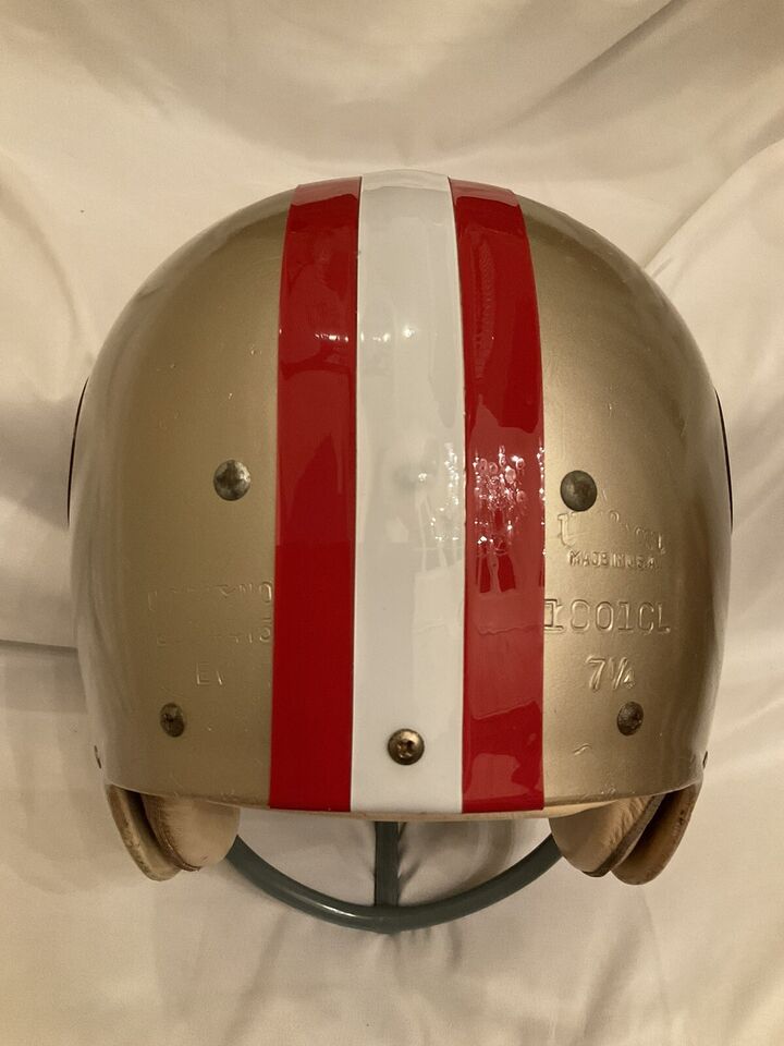 Original Vintage Wilson Football Helmet Custom San Francisco 49ers Butterfly OPO WESTBROOKSPORTSCARDS