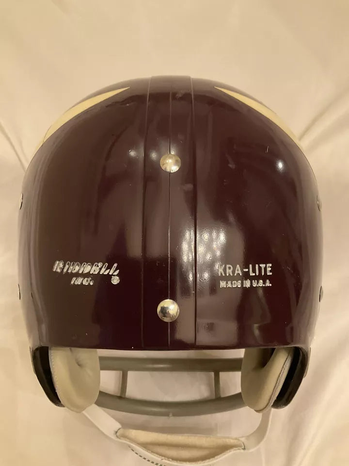 Vintage Riddell Kra-Lite TK2 Football Helmet Rare 1972 Minnesota Vikings Cracks WESTBROOKSPORTSCARDS
