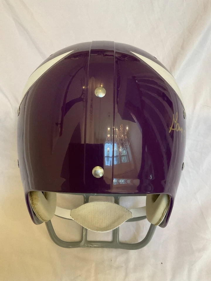 Minnesota Vikings Purple People Eaters Autographed Football Helmet With Turf WESTBROOKSPORTSCARDS