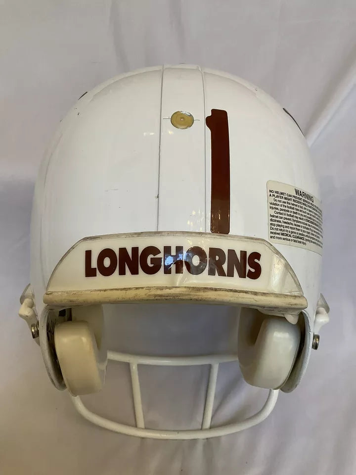 RIddell VSR-4 Football Helmet Vintage Game Used Texas Longhorns Trophy Helmet WESTBROOKSPORTSCARDS