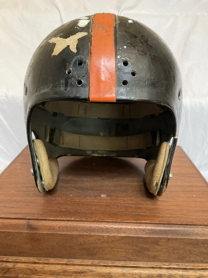 Riddell Kra-Lite TK5 Used Cracked Early 60s Suspension Football Helmet Size7 3/8 WESTBROOKSPORTSCARDS