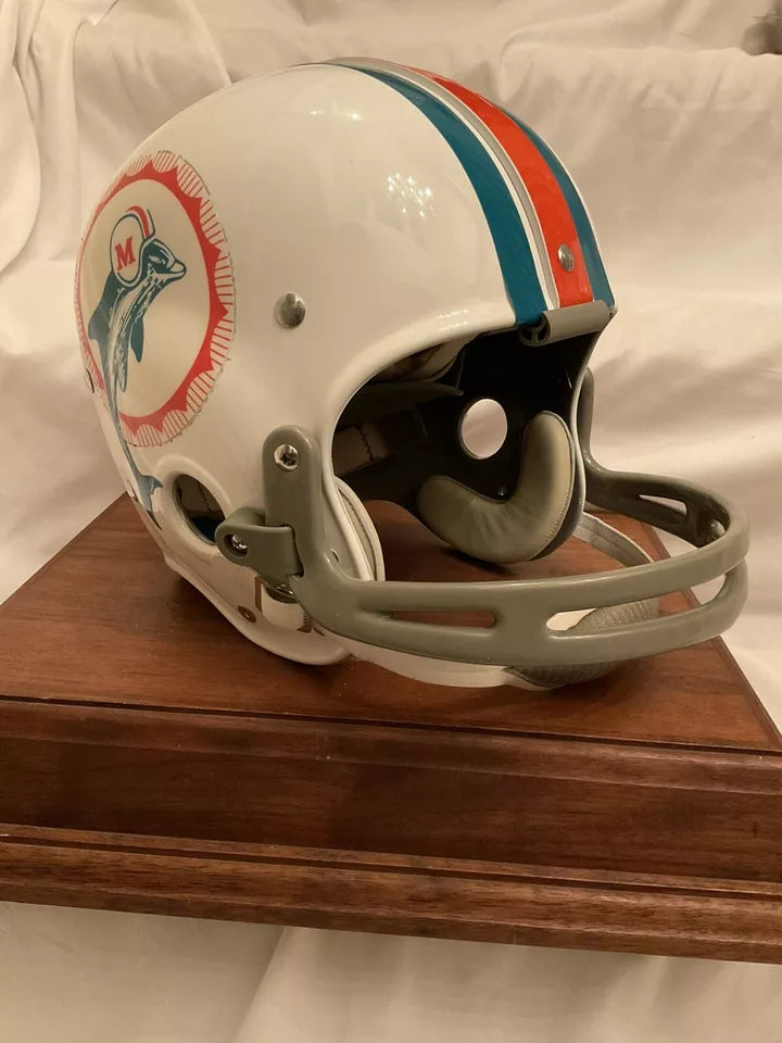 RIDDell Classic RK2 Suspension Football Helmet Miami Dolphins Bob Griese Rookie WESTBROOKSPORTSCARDS