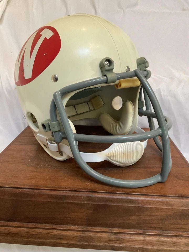 Original Riddell 1973 Wisconsin Badgers Kra-Lite TK2 Game Football Helmet WESTBROOKSPORTSCARDS