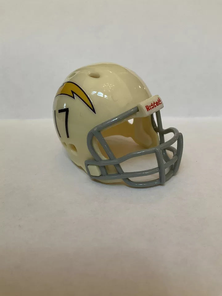 San Diego Chargers Custom Riddell Throwback Pocket Pro White Helmet WESTBROOKSPORTSCARDS
