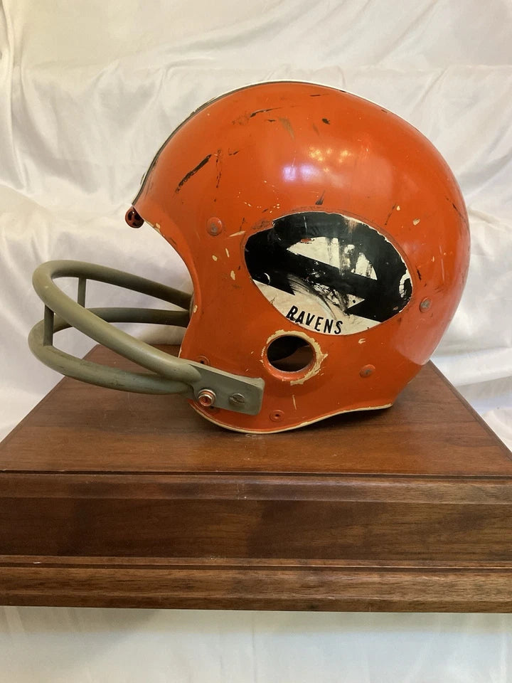 1969 Anderson University Ravens Indiana Game Used Suspension Football Helmet WESTBROOKSPORTSCARDS