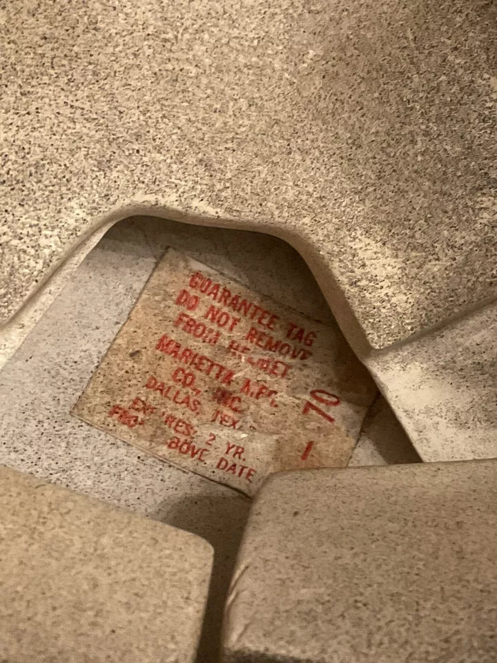 Vintage Marietta White Shell MP-30 Game Used Football Helmet X-Large 7 5/8 WESTBROOKSPORTSCARDS