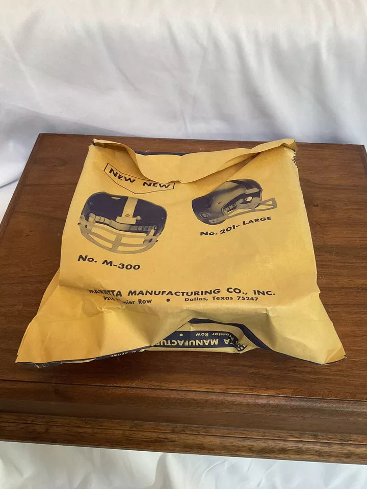 ORIGINAL Marietta Model 201 Large 2-Bar 1950-1960s Football Helmet Facemask NIP  WESTBROOKSPORTSCARDS