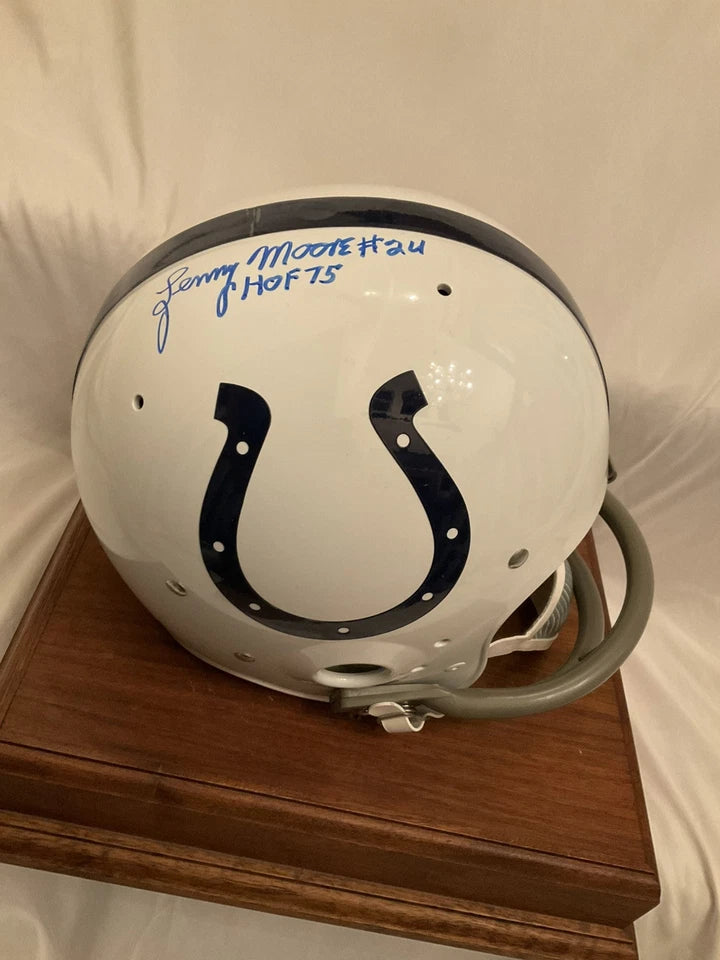 Lenny Moore Autographed Riddell TK2 Baltimore Colts Football Helmet W/ Box WESTBROOKSPORTSCARDS