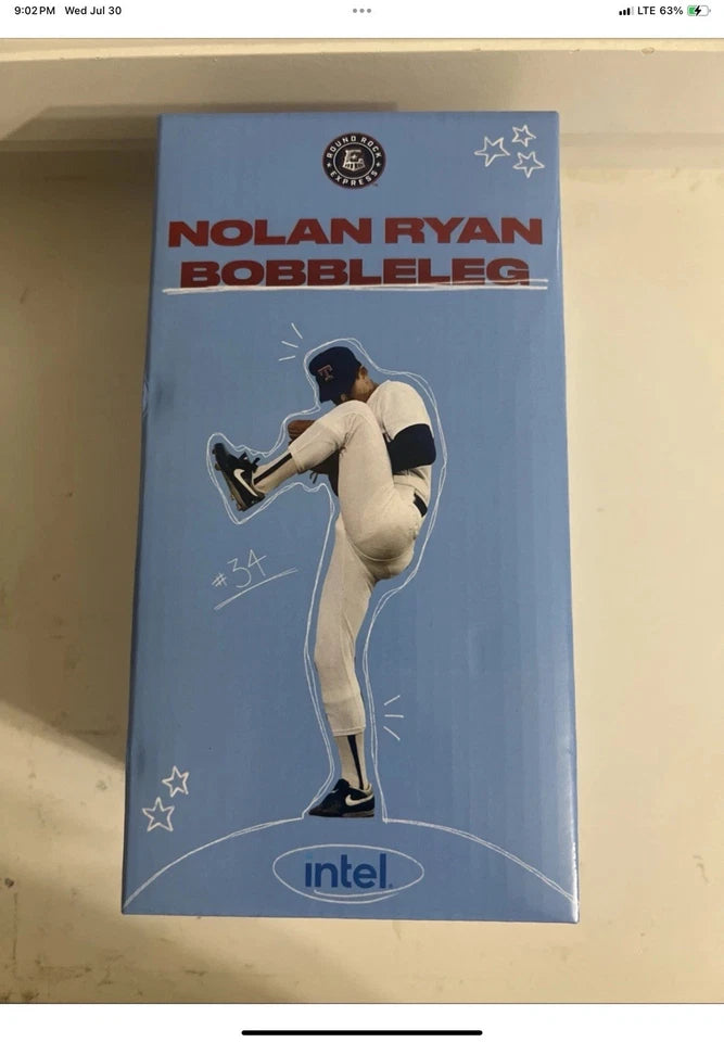 2025 Round Rock Express Nolan Ryan BobbleLeg New In Box 7/11/2025 WESTBROOKSPORTSCARDS
