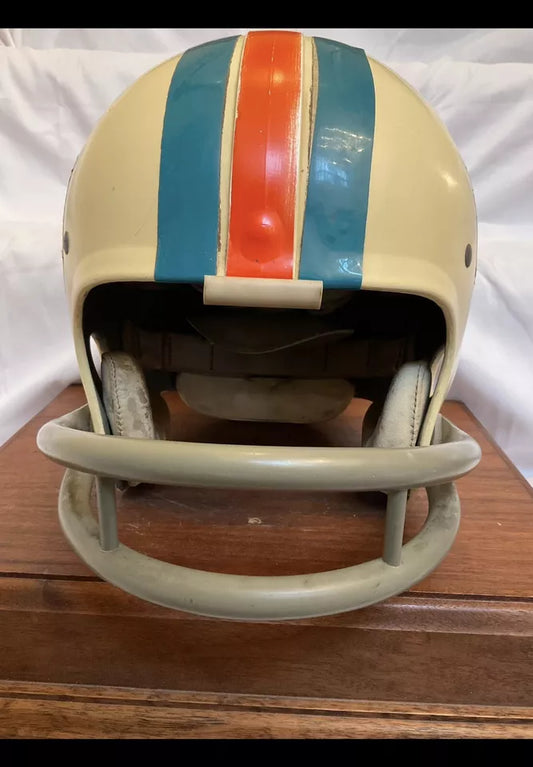 Vintage 1969 Riddell Kra-Lite Football Helmet Miami Dolphins Game Used 1969-72?  WESTBROOKSPORTSCARDS