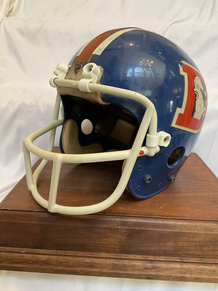 Vintage Riddell Kra-Lite II Football Helmet Denver Broncos Game Used Upchurch WESTBROOKSPORTSCARDS