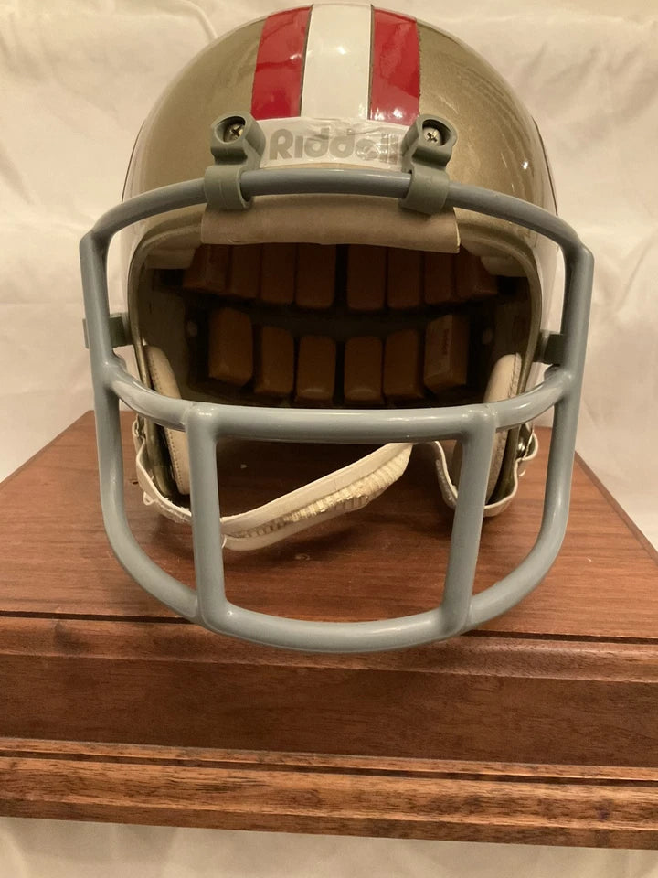Vintage 1977 Riddell PAC3 Football Helmet San Francisco 49ers QB Style Mask WESTBROOKSPORTSCARDS