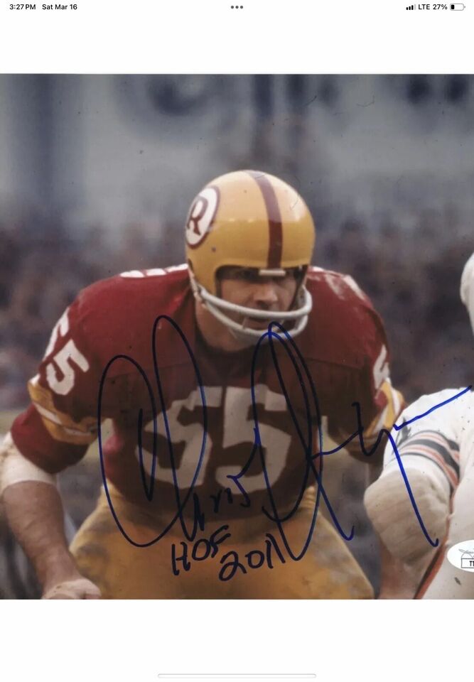 Original Riddell 1971 Washington Redskins Kra-Lite TK2 Game Football Helmet-Chris Hanburger  WESTBROOKSPORTSCARDS   