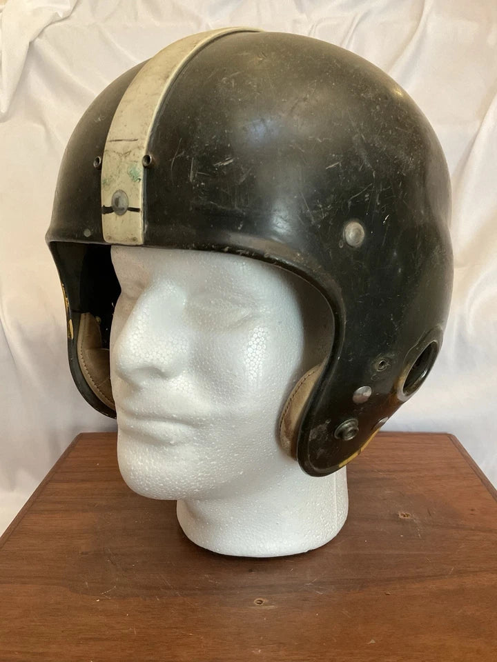 Riddell 1950s RT2 Vintage Football Helmet Black Under Clear Shell WESTBROOKSPORTSCARDS