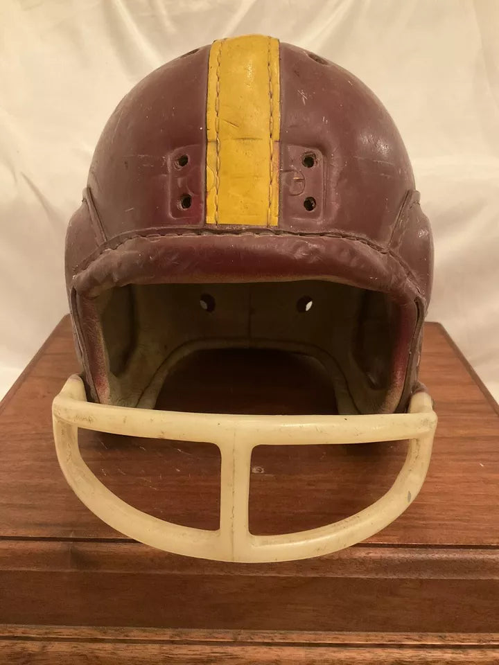 MacGregor Authentic H612 Leather Suspension Football Helmet Size 7 1/8 USC WESTBROOKSPORTSCARDS
