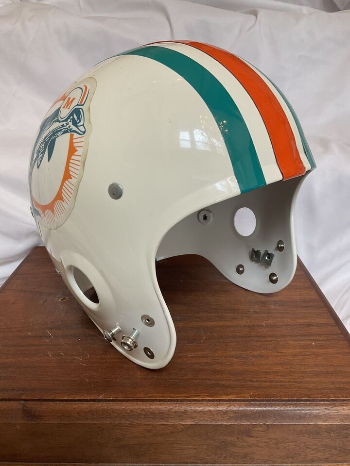 Vintage Riddell TK Football Helmet Shell 1974 Miami Dolphins  WESTBROOKSPORTSCARDS   