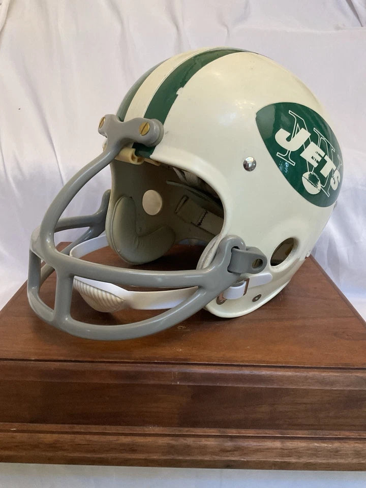Original Riddell 1970 New York Jets Kra-Lite TK2 Game Football Helmet Snell WESTBROOKSPORTSCARDS