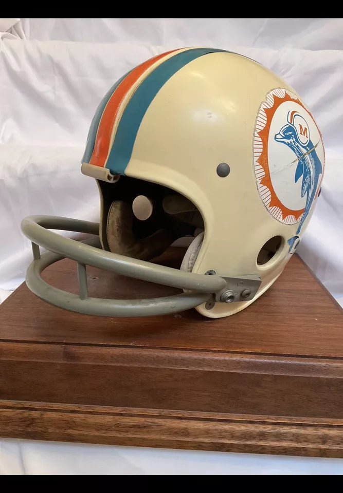 Vintage 1969 Riddell Kra-Lite Football Helmet Miami Dolphins Game Used 1969-72?  WESTBROOKSPORTSCARDS