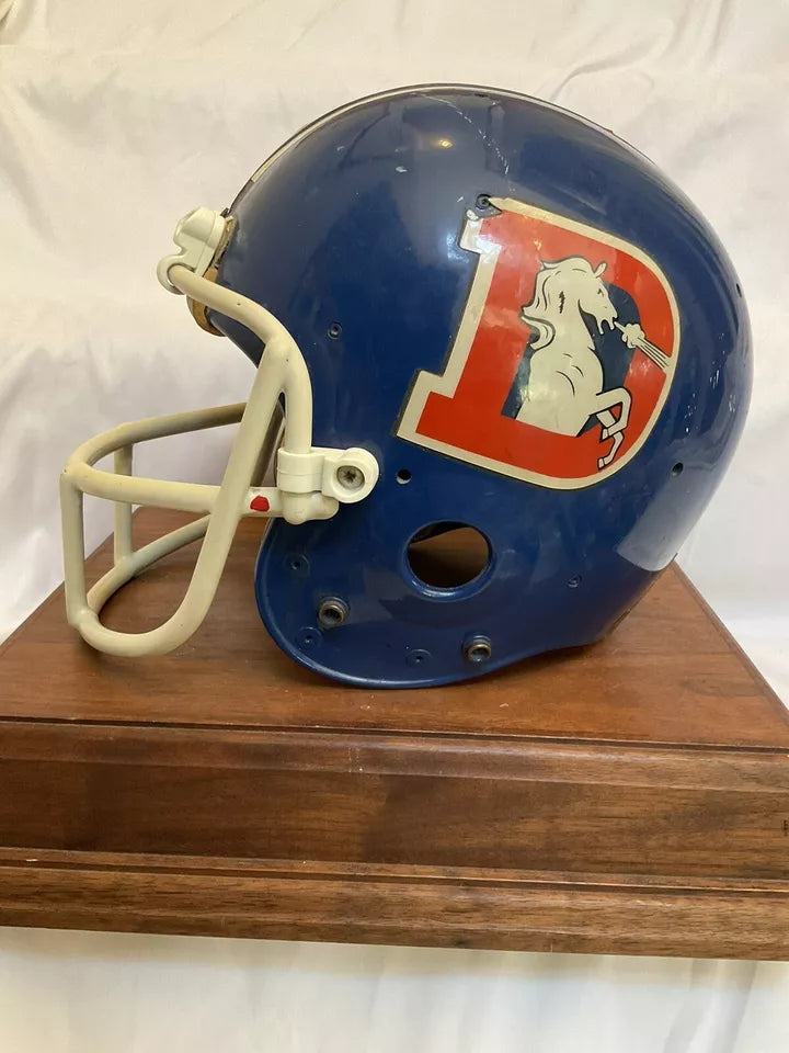 Vintage Riddell Kra-Lite II Football Helmet Denver Broncos Game Used Upchurch WESTBROOKSPORTSCARDS